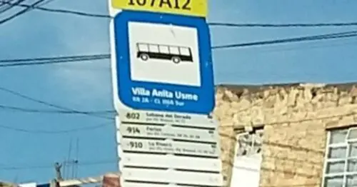 PARADERO SITP VILLA ANITA USME  107A12